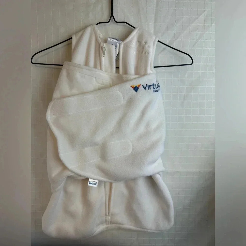 HALO Sleep Baby Sack Swaddle Micro-Fleece Cream Newborn 0-3 Months
